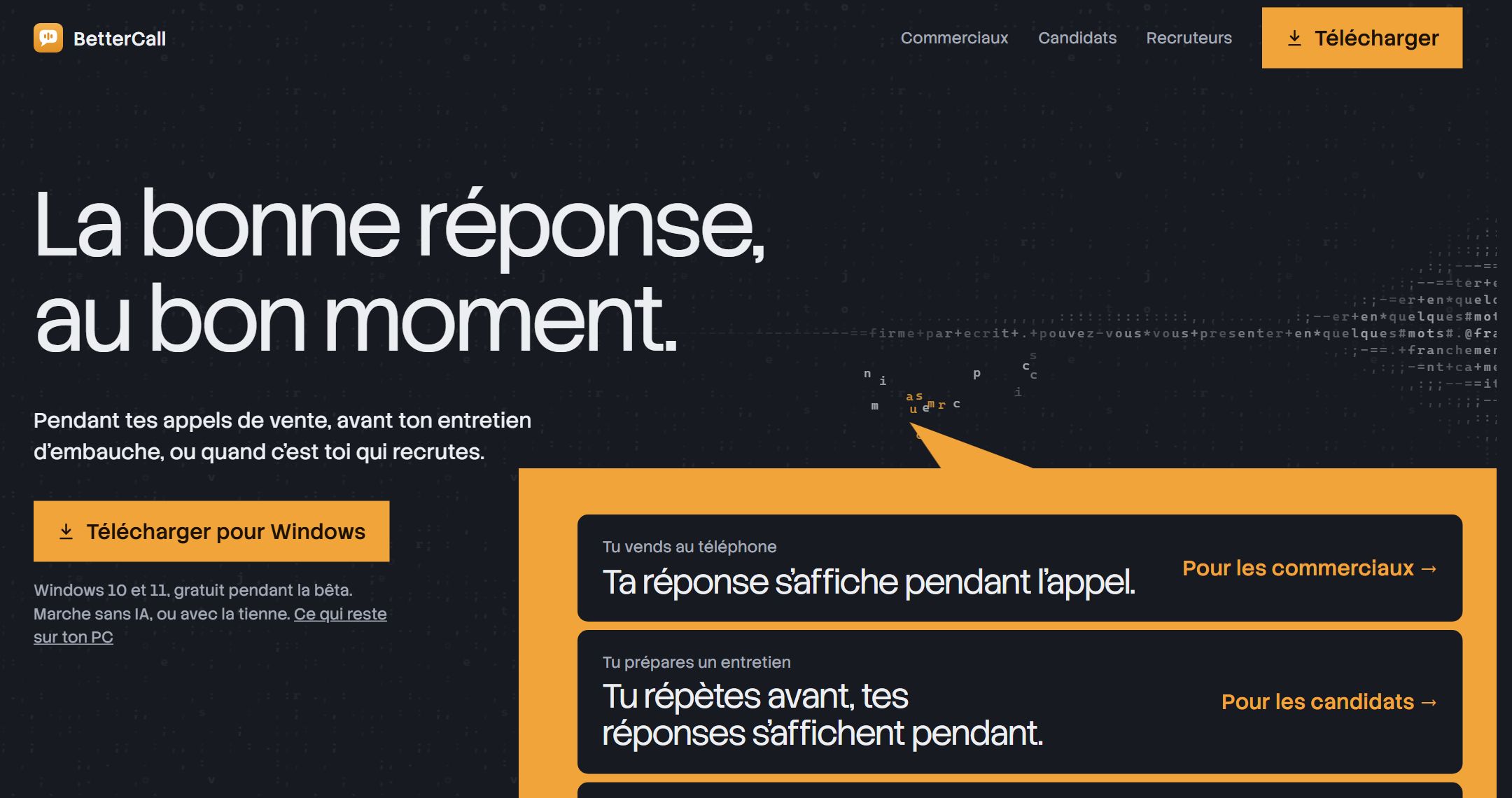 Page d'accueil de getbettercall.com